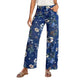 Blommiga Jeans med Raka Ben för Dam