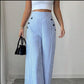 🔥 BÄSTSÄLJARE! 50 % RABATT 👖 Vida byxor med knappdetaljer – smickrande passform & tidlös skandinavisk stil 💫