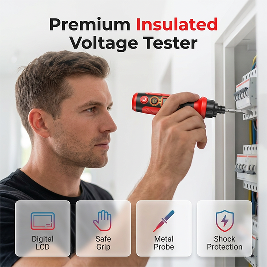 ⚡ 50% RABATT NU! 🔌 Smart Induktionsbaserad Digital Spänningsmätare – Dubbla Färglarm, Isolerad Konstruktion & Digital Display – Säkert & Pålitligt För Hemmets Elarbete ✨