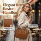 👜50% RABATT NU!✨Retro Boston Handväska 🎀Stenstruktur metallbeslag, justerbar axelrem, rymlig kompakt modell🔥