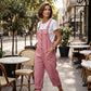 Enfärgad jumpsuit med raka ben och fickor