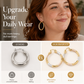 Eleganta tvinnade hoop-örhängen för damer – Slimmade & lätta – Guldpläterade, tidlös design – perfekta för vardag eller fest – smidiga att bära hela dagen 💛