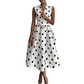 👗 50% RABATT NU! 🍒 Dam Prickig Ärmlös V-ringad Klänning – Luftig, Chic & Skrynkelfri ✨