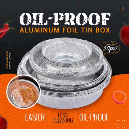 Oljebeständig burk av aluminiumfolie (50 % rabatt)