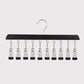 🏠 KÖP 1, FÅ 1 GRATIS! 👔 Multi-clip wooden hanger – Utrymmessparande klädhängare med 10 klämmor – Perfekt för kjolar, byxor eller accessoarer – håller garderoben snygg & organiserad ✨