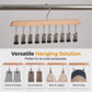 🏠 KÖP 1, FÅ 1 GRATIS! 👔 Multi-clip wooden hanger – Utrymmessparande klädhängare med 10 klämmor – Perfekt för kjolar, byxor eller accessoarer – håller garderoben snygg & organiserad ✨