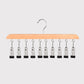 🏠 KÖP 1, FÅ 1 GRATIS! 👔 Multi-clip wooden hanger – Utrymmessparande klädhängare med 10 klämmor – Perfekt för kjolar, byxor eller accessoarer – håller garderoben snygg & organiserad ✨