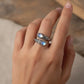 💍 50% RABATT! ⏳ Vintage justerbar öppen ring – Droppformad glödande zirkon – Elegant & tidlös – perfekt för vardag eller fest 💧✨