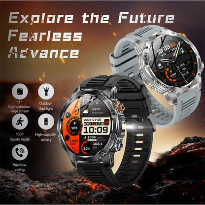 ⌚ 50 % RABATT NU! 🔦 1000mAh smart Bluetooth-sportklocka – lång batteritid, 100+ sportlägen & LED-ficklampa – perfekt för aktiva livsstilar 🏃