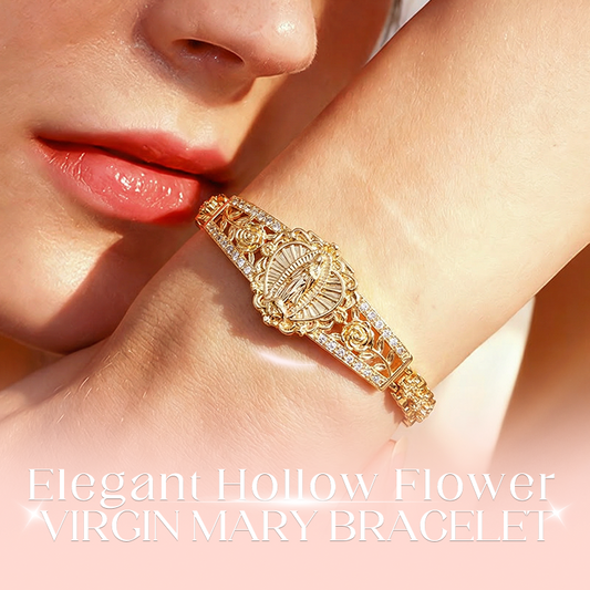 Elegant armband med Jungfru Maria och filigranmönster