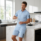 👕 2-delat fritidsset för herrar – kortärmad tröja och shorts, andningsbart, bekvämt och mångsidigt för vardagen, träning och resor ☀️🩳