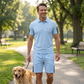 👕 2-delat fritidsset för herrar – kortärmad tröja och shorts, andningsbart, bekvämt och mångsidigt för vardagen, träning och resor ☀️🩳