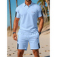 👕 2-delat fritidsset för herrar – kortärmad tröja och shorts, andningsbart, bekvämt och mångsidigt för vardagen, träning och resor ☀️🩳