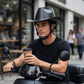 Cowboy-skyddshjälm med bred brätte för byggarbetsplatser