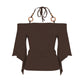 🌹 50% RABATT NU! 🌹Dam Off-Shoulder Halterneck Topp