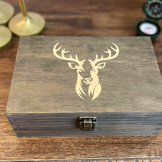 Wooden Hunting Memory Box