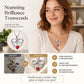 Halsband med Infinity Heart-kors och vinge-hänge