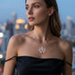 Halsband med Infinity Heart-kors och vinge-hänge