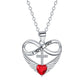 Halsband med Infinity Heart-kors och vinge-hänge