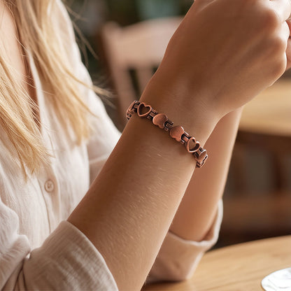 Elegant magnetarmband med hjärtlänkar