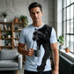 Andningsbar T-shirt med grafiskt tryck för män