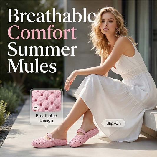 🥿 50% RABATT NU! Damtofflor med sluten tå – andningsbara, ultramjuka & flexibla – perfekt för inomhus och utomhus – slip‑on design & lätt EVA 🌸✨