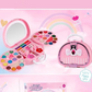 💖👛Tvättbar Sminkleksaksset för Barn med Bärbar Rosa Handväska