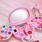 💖👛Tvättbar Sminkleksaksset för Barn med Bärbar Rosa Handväska