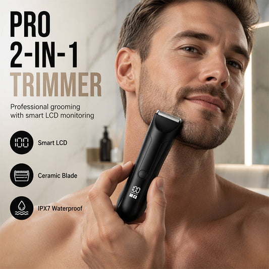 2-i-1-trimmer för kroppshår för män