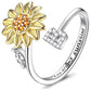 🌹 50% RABATT NU ! !🌹Justerbar Spinner Sunflower Alphabet Ring