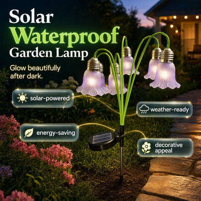 🌷 50 % RABATT! ☀️ Solcellsdrivna blomlampor – vädertåliga och dekorativa för trädgården