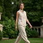 👗 50% RABATT – BEGRÄNSAD TID! Women's Minimalist Sleeveless Top & Wide‑Leg Pants Set – stand collar, relaxed fit & solid color – perfekt för vardag, kontor och semester 🌸✨