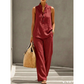 👗 50% RABATT – BEGRÄNSAD TID! Women's Minimalist Sleeveless Top & Wide‑Leg Pants Set – stand collar, relaxed fit & solid color – perfekt för vardag, kontor och semester 🌸✨