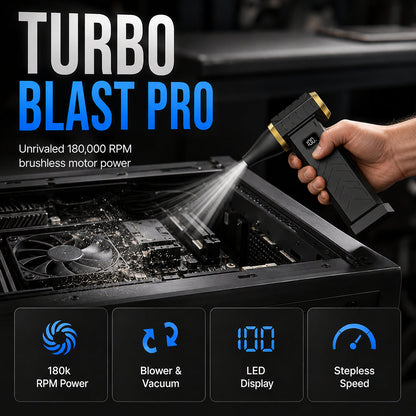 💨 50 % RABATT NU! 🌀 Handhållen turbo blåsare & dammsugare – 180 000 RPM motor, 8000mAh batteri & 2-i-1 funktion – perfekt för bil och hem 🧹