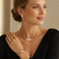 Elegant smyckesset med strass, 4 delar