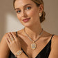 Elegant smyckesset med strass, 4 delar