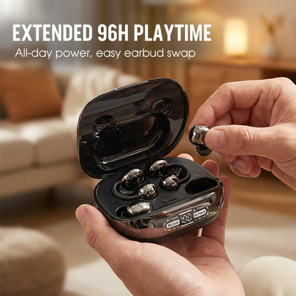 🎧 Bluetooth 6.0 Clip-On & In-Ear Trådlösa Hörlurar