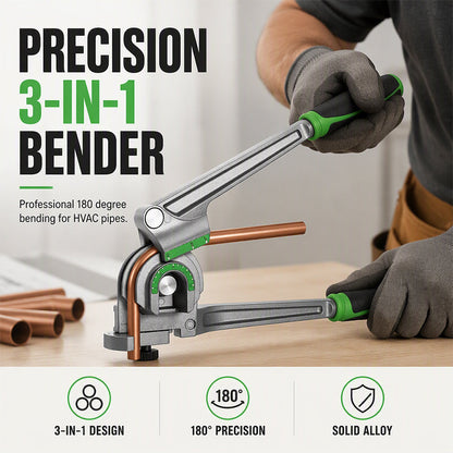 🔧 50 % RABATT NU! ⚙️ 3-i-1 manuell rörböjare – precisionsbockning upp till 180° – passar 1/4", 3/8" & 1/2" – perfekt för koppar och aluminium 🛠️