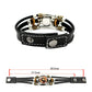 Armband i punkstil i flätat läder