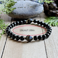 Elegant armband med svarta obsidianpärlor