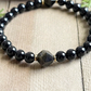 Elegant armband med svarta obsidianpärlor