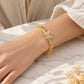 Armband med fjärilslänkar, 18K guldpläterat