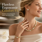 Gold Plated Heart Shaped Rhinestone Jewelry 4-Piece Set with Necklace Earrings Bracelet and Ring