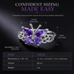 🦋 50 % RABATT! ✨ Söt och snygg fjärilsring i koreansk stil för kvinnor – livfulla lila ädelstenar, intrikat keltiskt mönster och platinafärg – elegant lyx för vardagen 💜