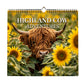 2027 Highland Cow Wall Calendar