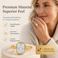 ✨ Ice-Cut-ring med kuddeformad infattning för kvinnor: elegant infattning, design som går att kombinera med andra ringar, tålig mot missfärgning, perfekt för vardagsbruk