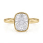 ✨ Ice-Cut-ring med kuddeformad infattning för kvinnor: elegant infattning, design som går att kombinera med andra ringar, tålig mot missfärgning, perfekt för vardagsbruk