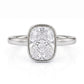 ✨ Ice-Cut-ring med kuddeformad infattning för kvinnor: elegant infattning, design som går att kombinera med andra ringar, tålig mot missfärgning, perfekt för vardagsbruk