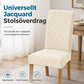 🛋️ Tyg överdrag för matstol i stretchjakkard – Hög elastiskt tyg, strukturerat vävt mönster & universell passform