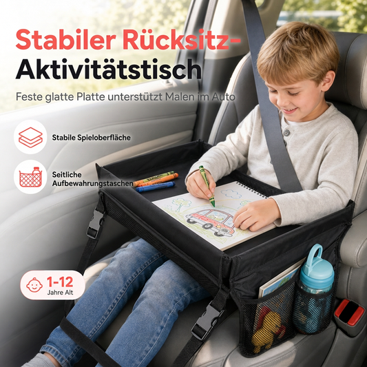 🚗 50 % RABATT NU! 🎨 Barnbord för bilresan – ergonomiskt vadderat & med kantskydd, stabilt aktivitetsbord 🧸